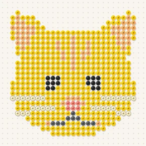 Modèle perle à repasser tête de chat