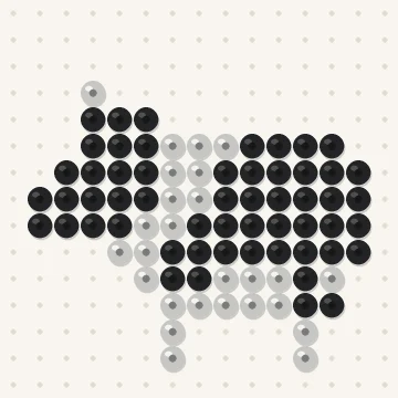 Petit modèle de perles à repasser vache, 15 × 15 perles