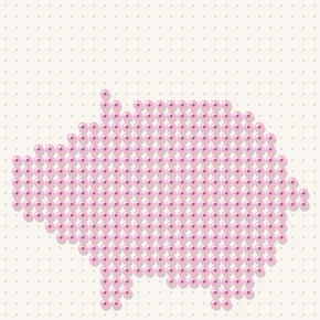 Modèle perle à repasser cochon