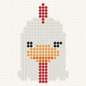 Modèle perle à repasser poule