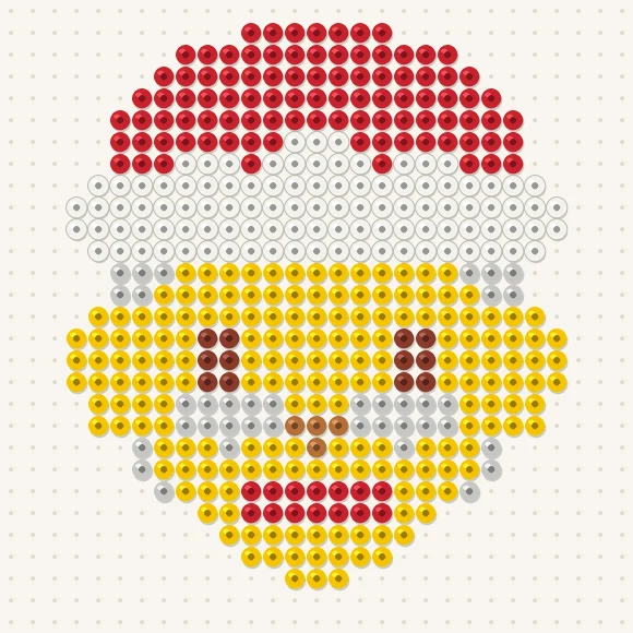 Modèle de perles à repasser mère noël sur une plaque de 29 × 29