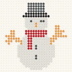 Modèle perle à repasser bonhomme de neige