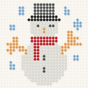 Modèle perle à repasser bonhomme sous la neige
