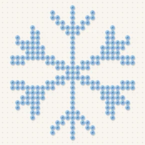 Modèle perle à repasser flocon de neige