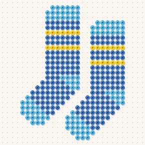 Modèle perle à repasser chaussettes