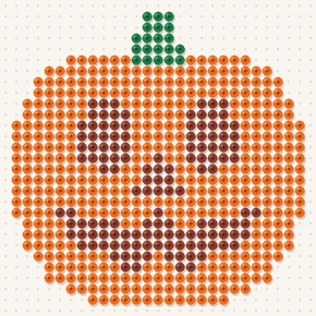 Modèle perle à repasser citrouille d'halloween