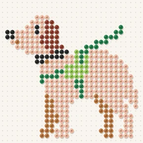 Modèle perle à repasser chien guide