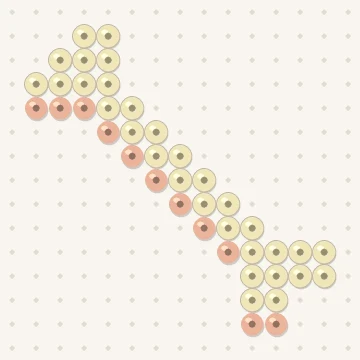 Petit modèle de perles à repasser os, 15 × 15 perles