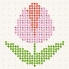 Modèle perle à repasser tulipe