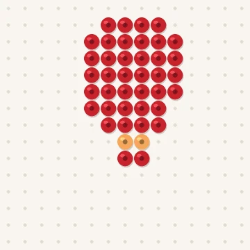 Petit modèle de perles à repasser ballon, 15 × 15 perles