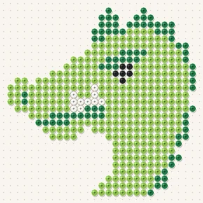 Modèle perle à repasser tête de dragon