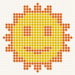 Modèle perle à repasser soleil qui sourit