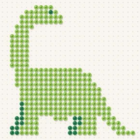 Modèle perle à repasser diplodocus