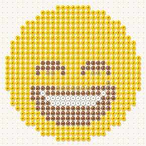 Modèle perle à repasser smiley qui rit