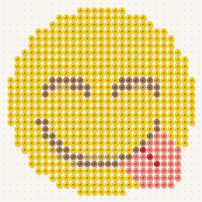 Modèle perle à repasser smiley gourmand
