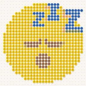 Modèle perle à repasser smiley qui dort