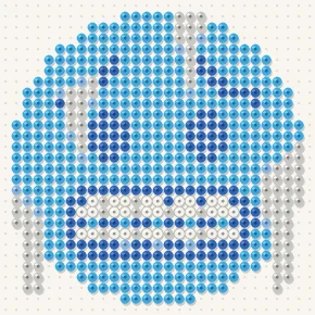 Modèle perle à repasser smiley gelé