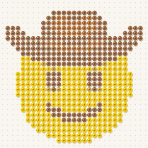 Modèle perle à repasser smiley cow-boy