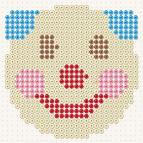 Modèle perle à repasser clown