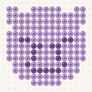 Petit modèle de perles à repasser petit diable, 15 × 15 perles