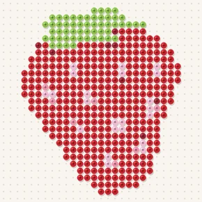 Modèle perle à repasser fraise