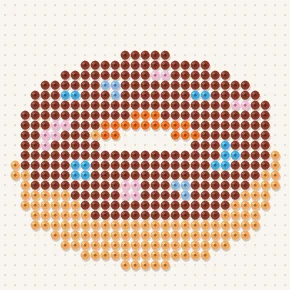 Modèle perle à repasser donut