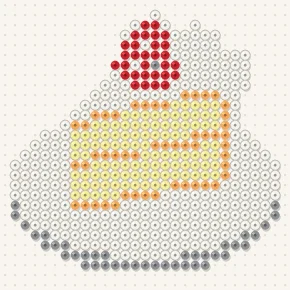Modèle perle à repasser part de gâteau