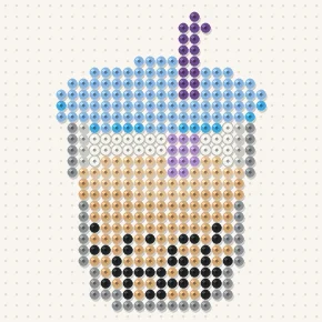 Modèle perle à repasser bubble tea