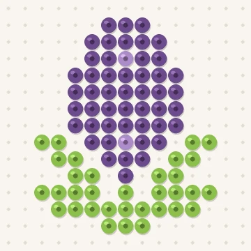 Petit modèle de perles à repasser jacinthe, 15 × 15 perles