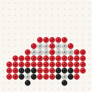 Petit modèle de perles à repasser voiture rouge, 15 × 15 perles