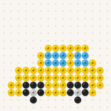 Petit modèle de perles à repasser taxi, 15 × 15 perles