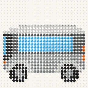 Modèle perle à repasser bus