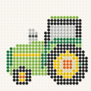 Modèle perle à repasser tracteur