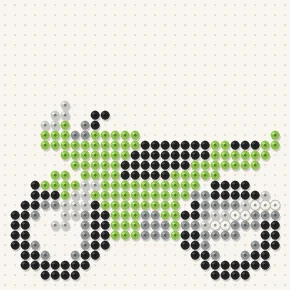Modèle perle à repasser moto