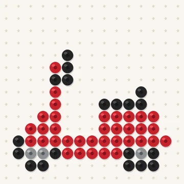 Petit modèle de perles à repasser scooter, 15 × 15 perles