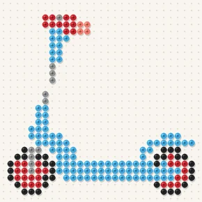 Modèle perle à repasser trottinette