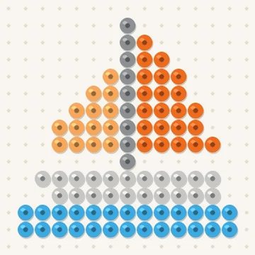 Petit modèle de perles à repasser voilier, 15 × 15 perles