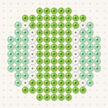 Petit modèle de perles à repasser balle de tennis, 15 × 15 perles