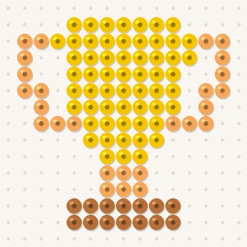 Petit modèle de perles à repasser trophée, 15 × 15 perles