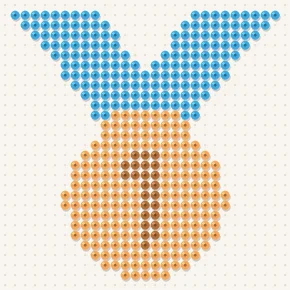 Modèle perle à repasser médaille d'or