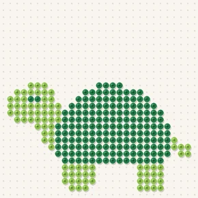 Modèle perle à repasser tortue