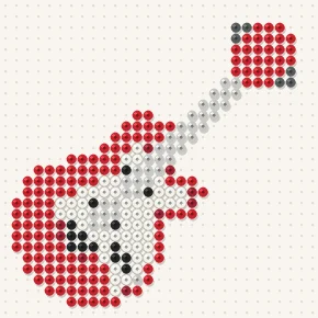 Modèle perle à repasser guitare