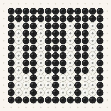 Petit modèle de perles à repasser piano, 15 × 15 perles