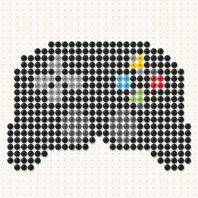 Modèle perle à repasser manette de jeu