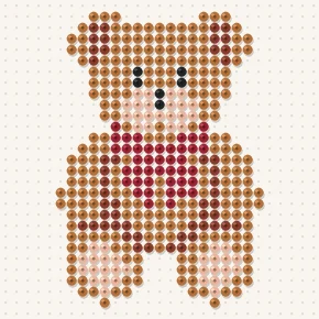 Modèle perle à repasser nounours