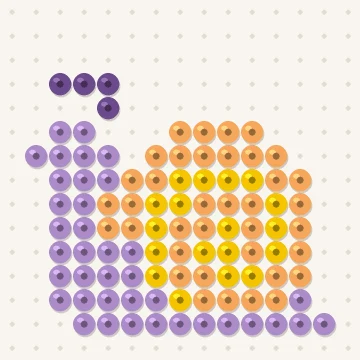Petit modèle de perles à repasser escargot, 15 × 15 perles
