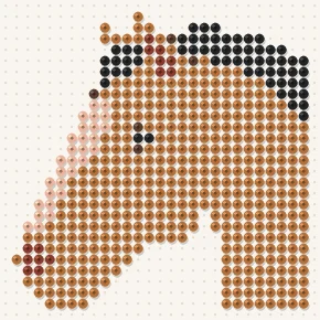 Modèle perle à repasser tête de cheval