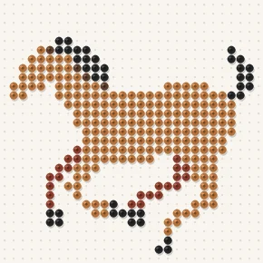 Modèle perle à repasser cheval