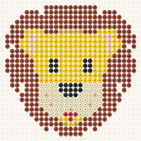 Modèle perle à repasser lion