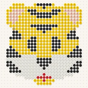 Modèle perle à repasser tête de tigre